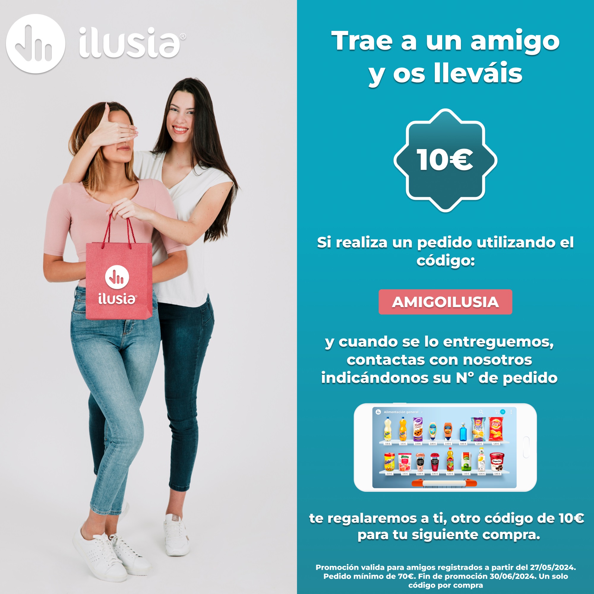 Promoción presentanos a un amigo y os lleváis 10€ para tu próxima compra